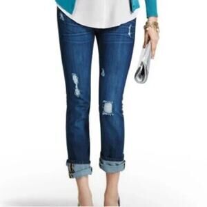 cabi Slim Boyfriend Relaxed Distressed Jeans Size 2 (W 29 x L 31)